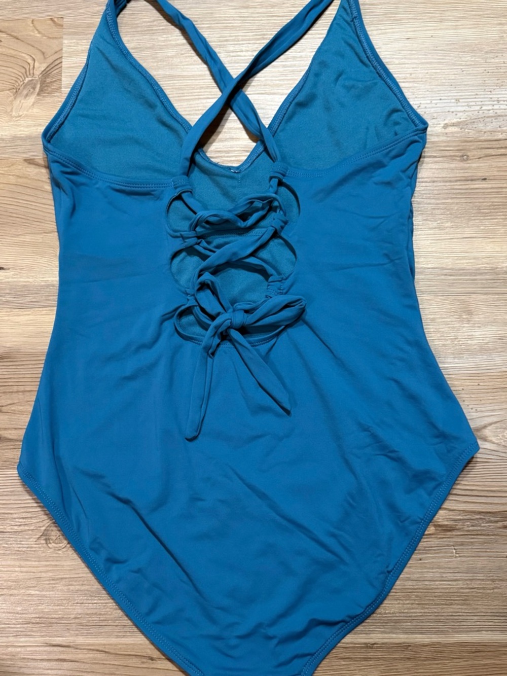 Catalina Teal One-Piece V-Neck Swimsuit - Picture 4 of 5
